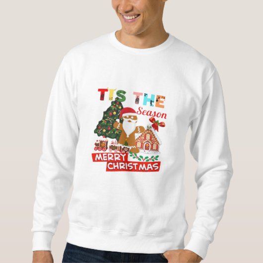 クリスマスのサンタさん クリスマス スウェットシャツ (正面)