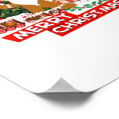 クリスマスのサンタさん クリスマス ポスター (角)