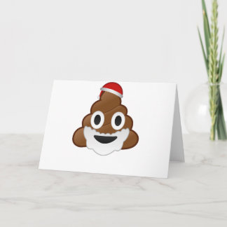 クリスマスのサンタのおもしろいなウンチEmoji シーズンカード
