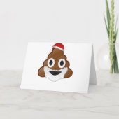 クリスマスのサンタのおもしろいなウンチEmoji シーズンカード (正面)