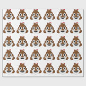 クリスマスのサンタのおもしろいなウンチEmoji ラッピングペーパー (フラット)