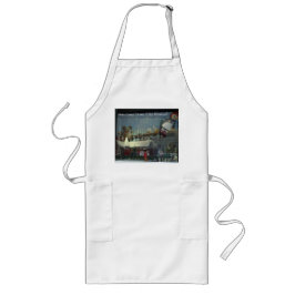 クリスマスのサンタのトナカイパレードのエプロン ロングエプロン