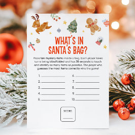 クリスマスのサンタのバッグの中身当てゲーム シーズンカード