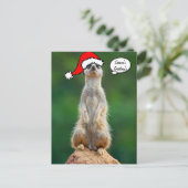 クリスマスのサンタのプレーリードッグのホリネズミの郵便はがき シーズンポストカード (スタンド正面)