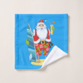 クリスマスのサンタの休日のビーチタオルセット バスタオルセット (ウォッシュタオル)