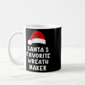 クリスマスのサンタの好きなリース作り 楽しいクリスマスの贈り物 コーヒーマグカップ (左)
