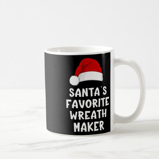 クリスマスのサンタの好きなリース作り 楽しいクリスマスの贈り物 コーヒーマグカップ (右)