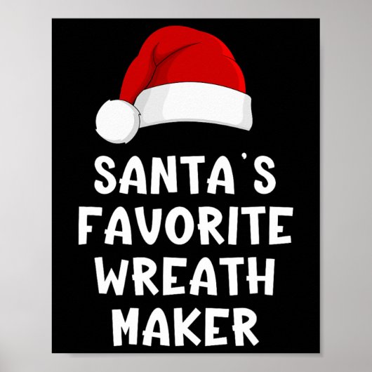 クリスマスのサンタの好きなリース作り 楽しいクリスマス ポスター (正面)
