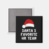 クリスマスのサンタの好きな人事チーム 楽しい人事 マグネット (正面/裏面)
