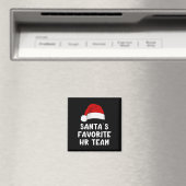 クリスマスのサンタの好きな人事チーム 楽しい人事 マグネット (インサイチュ (食洗機))