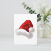 クリスマスのサンタの帽子の芸術 シーズンポストカード (スタンド正面)