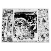 クリスマスのサンタの微笑のヴィンテージ新聞ギフトバッグ ラージペーパーバッグ (正面)