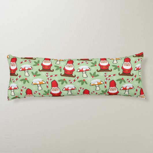 クリスマスのサンタの格言のデザイン ボディピロー (裏面)
