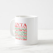 クリスマスのサンタの細事 コーヒーマグカップ (正面左)