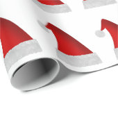 クリスマスのサンタの赤い帽子 ラッピングペーパー (ロールコーナー)