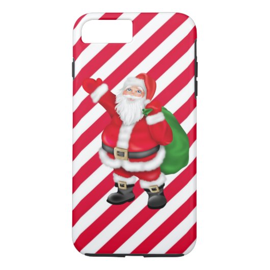 クリスマスのサンタのiPhone 7のプラスの堅い場合 Case-Mate iPhoneケース (裏面)