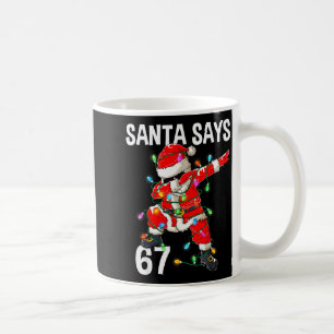 クリスマスのサンタは67シックスセブン ミーム面白いメリー コーヒーマグカップ