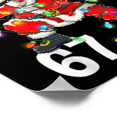 クリスマスのサンタは67シックスセブン ミーム面白いメリー ポスター (角)