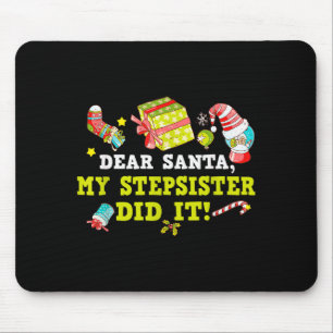 クリスマスのサンタへのおもしろい手紙 ステップシスターの仕業 マウスパッド