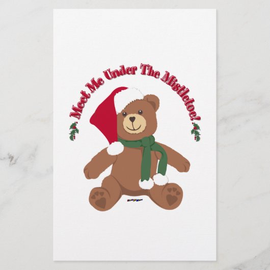 クリスマスのサンタクマに会おう!キスしよう! 便箋 (正面)