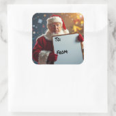 クリスマスのサンタクロースとしてドナルド・トランプから スクエアシール (バッグ)