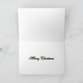 クリスマスのサンタクロースに扮したパパ猫と子猫たち カード (内部)
