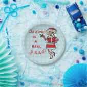 クリスマスのサンタクロースのおもしろいなドラッグのBahのばかばかしいパーティー ペーパープレート (パーティー)