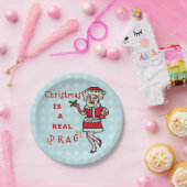クリスマスのサンタクロースのおもしろいなドラッグのBahのばかばかしいパーティー ペーパープレート (パーティー)