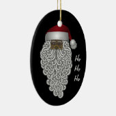 クリスマスのサンタクロースのアフリカ系アメリカ人のカスタム セラミックオーナメント (右)