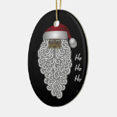 クリスマスのサンタクロースのアフリカ系アメリカ人のカスタム セラミックオーナメント (左)