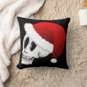 クリスマスのサンタクロースのスカル クッション (ブランケット)