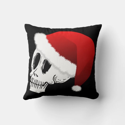 クリスマスのサンタクロースのスカル クッション (裏面)
