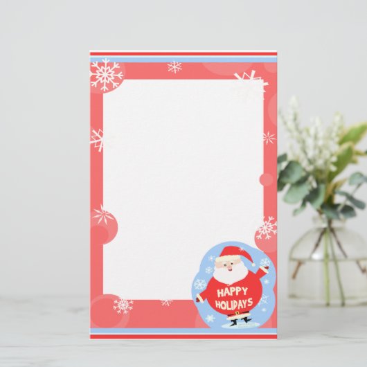 クリスマスのサンタクロースの文房具 便箋 (スタンド正面)