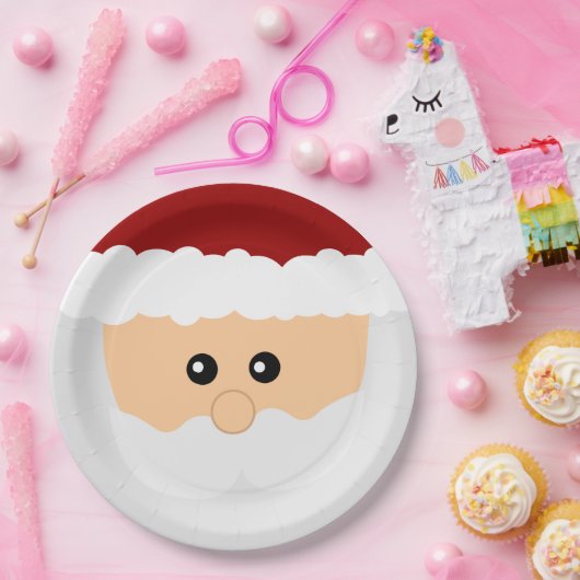 クリスマスのサンタクロースの紙皿 ペーパープレート (パーティー)