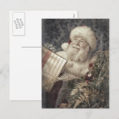 クリスマスのサンタクロース愛ギフト シーズンポストカード (正面/裏面)