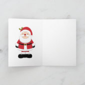 クリスマスのサンタクロース カード (内部)