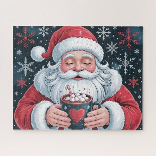 クリスマスのサンタクロース ジグソーパズル (横)