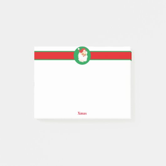 クリスマスのサンタクロース ポストイット (正面)