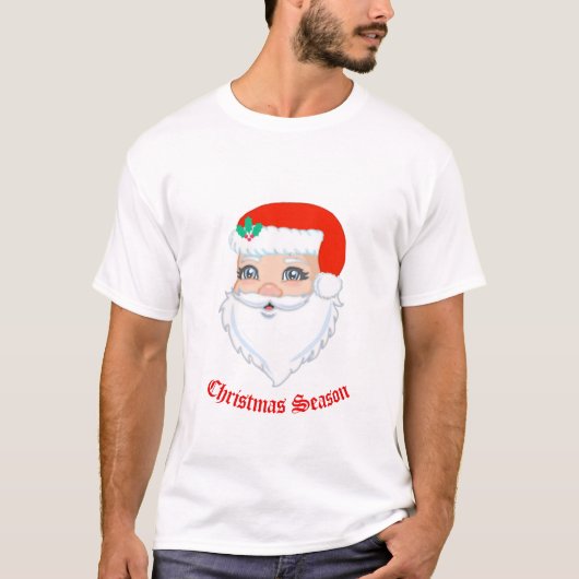 クリスマスのサンタクロース Tシャツ (正面)