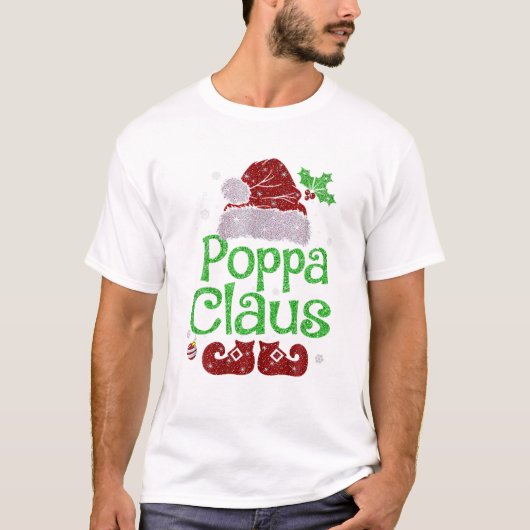 クリスマスのサンタクロースTシャツ Tシャツ (正面)