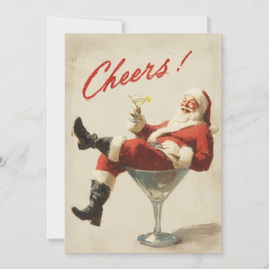 クリスマスのサンタホリデー チェアーズ シーズンカード (正面)