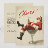 クリスマスのサンタホリデー チェアーズ シーズンカード (正面/裏面)