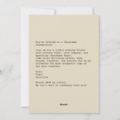 クリスマスのサンタホリデー チェアーズ シーズンカード (裏面)