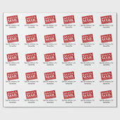 クリスマスのサンタメール特別配達切手 ラッピングペーパー (フラット)