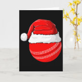 クリスマスのサンタ帽子 クリスマス クリケット カード (黄色い花)