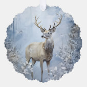 クリスマスのサンタ鹿 オーナメントカード (正面)