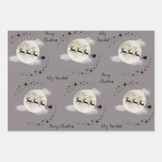 クリスマスのサンタ ラッピングペーパーシート