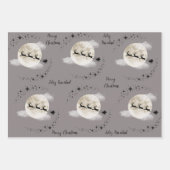 クリスマスのサンタ ラッピングペーパーシート (正面)