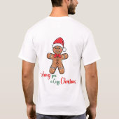 クリスマスのサンタCookieを楽しみたい Tシャツ (裏面)
