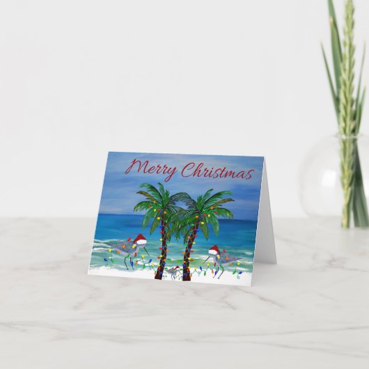 クリスマスのサンピパーズ休日の沿岸カード。 シーズンカード (正面)